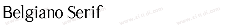 Belgiano Serif字体转换